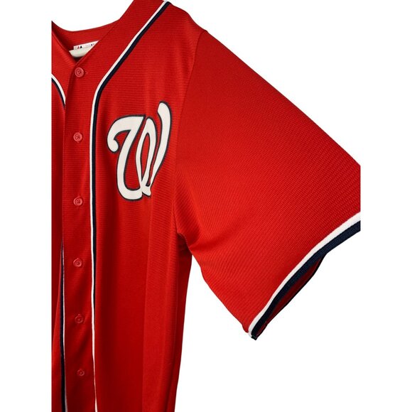 Bryce Harper Washington Nationals Majestic Cool Base Red Jersey Mens Size L MLB - Picture 7 of 8